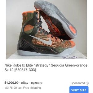 Nike Kobe 9 Elite 'Strategy Sequoia Orange Green